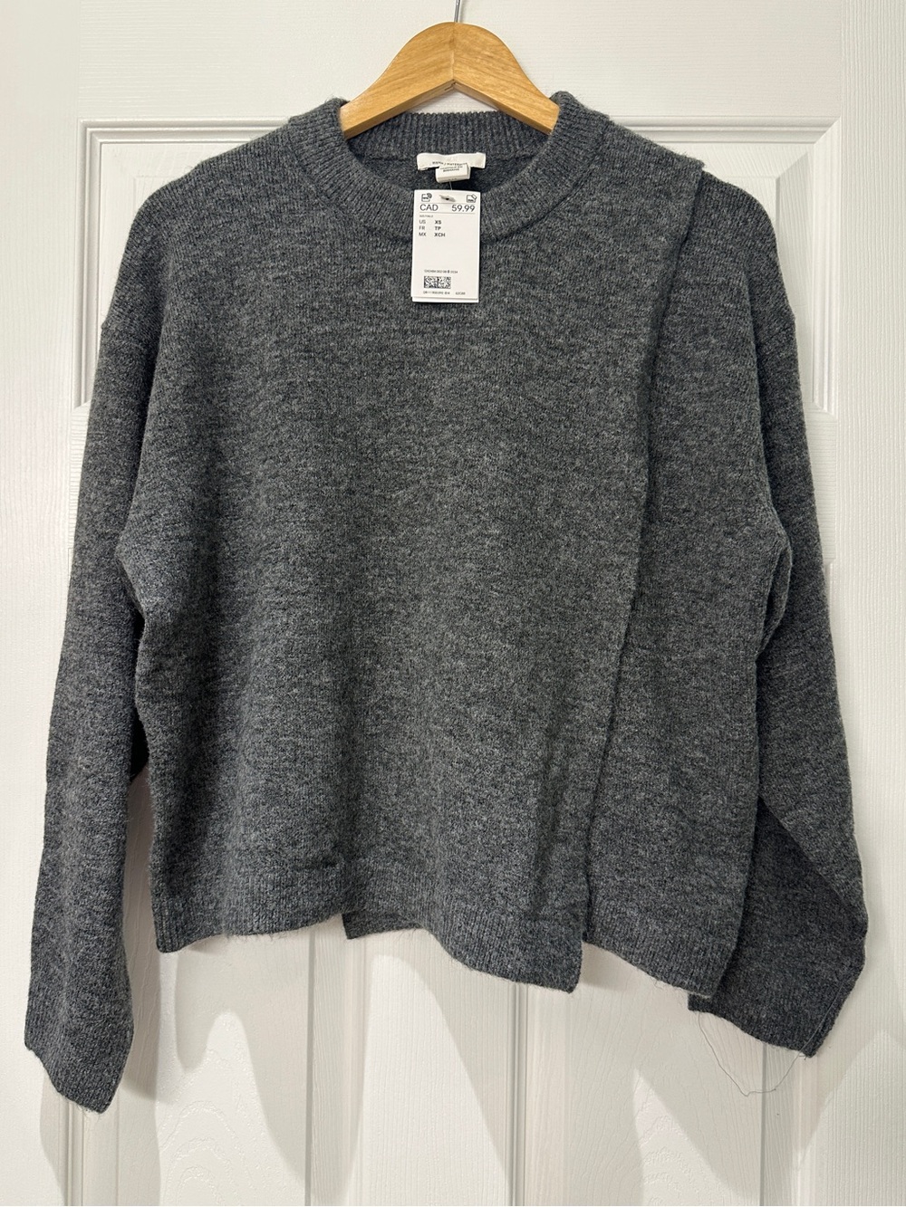 H&M Maternity Nursing Crewneck Sweater in Dark Gray